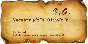 Vecsernyés Olivér névjegykártya