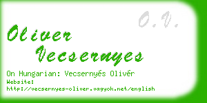oliver vecsernyes business card